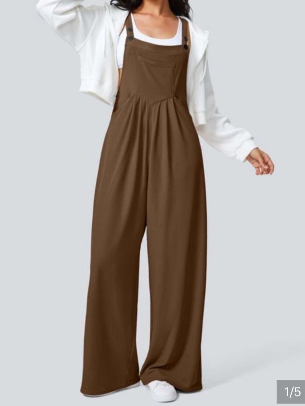 NWT Halara brown overalls size XL lagenlook boho hippie countrycore slouchy